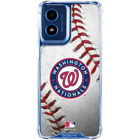 MLB Washington Nationals Game Ball Moto G 5G (2024) Clear Case